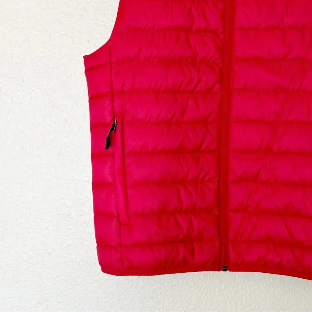 Club Room Performance Men's Quilted Packable Puffer Vest Down Red Size Small NEW